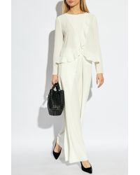 Emporio Armani - Top With Ruffle - Lyst