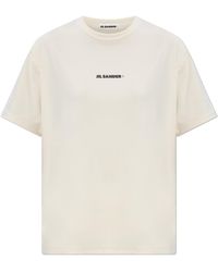 Jil Sander - T-Shirt With Printed Logo - Lyst