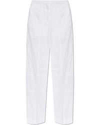 Jil Sander - Cotton Trousers With Side Slits - Lyst