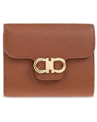 Ferragamo - Leather Wallet With Logo - Lyst
