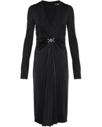 Versace - Dress With Decorative Draping - Lyst