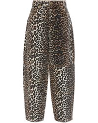 Ganni - Jeans With Logo - Lyst