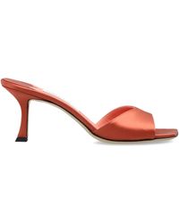 Jimmy Choo - "Skye" Satin Heeled Mules - Lyst