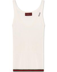 Gucci - Tank Top With Logo, - Lyst