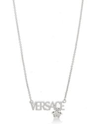 Versace - Necklace With A Logo-Shaped Pendant - Lyst