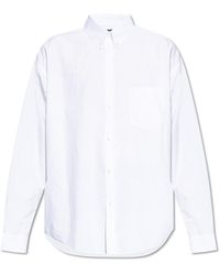 Balenciaga - Cotton Shirt With Pocket - Lyst