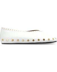 Ganni - Ballet Flats With Studs - Lyst