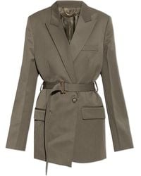 Victoria Beckham - Oversize Blazer With A Belt - Lyst
