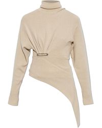 Lanvin - Asymmetrical Turtleneck With Appliqué - Lyst