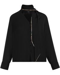 Paul Smith - Satin Shirt With Decorative Tie - Lyst