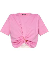 Versace - T-Shirt Made Of Combined Fabrics - Lyst