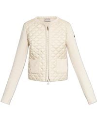 Moncler - Cardigan With Quilted Front - Lyst