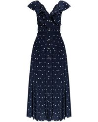 Alessandra Rich - Dress With Polka Dot Pattern - Lyst