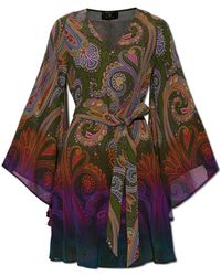 Etro - Dress With A Waist Belt - Lyst