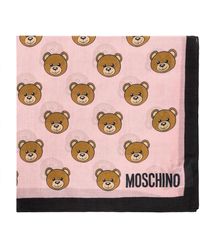 Moschino - Scarf With Teddy Bear Motif, - Lyst