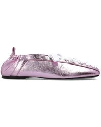 Ganni - Ballet Flats Made Of Eco Leather - Lyst