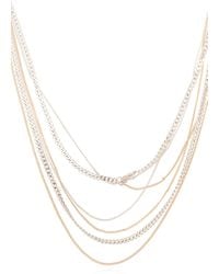 AllSaints - Brass Necklace - Lyst