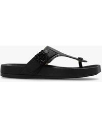 Loewe - Comfort Anagram-buckle Leather Sandals - Lyst