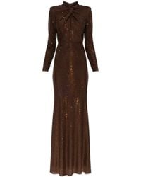 Self-Portrait - Dress With Shimmering Sequins - Lyst