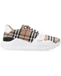 Burberry - Sports Shoes With A Plaid Pattern - Lyst