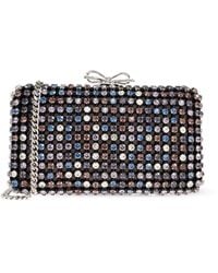 Self-Portrait - Clutch With Shimmering Crystals - Lyst
