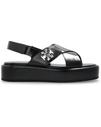 Tory Burch - T-Lock Platform Sandals - Lyst