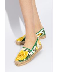 Dolce & Gabbana - Espadrilles With Floral Motif, - Lyst
