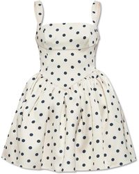 Self-Portrait - Short Dress With Polka Dot Pattern - Lyst