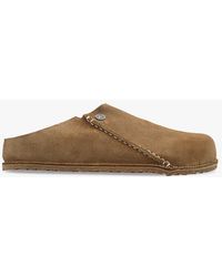Birkenstock - 'Zermatt Suede' Slides - Lyst