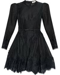 Zimmermann - Dress With Lace Inserts, - Lyst