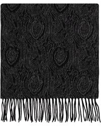 Etro - Wool Scarf With Fringes - Lyst