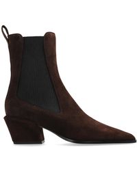 Paris Texas - Suede Heeled Ankle Boots "Bettina" - Lyst