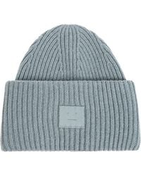 Acne Studios - Wool Beanie With Logo - Lyst