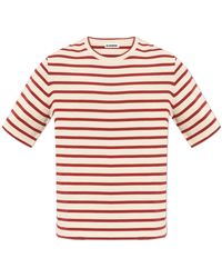 Jil Sander - T-Shirt With A Striped Pattern - Lyst