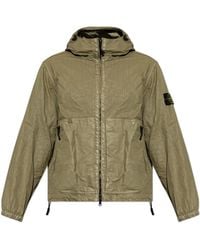 Stone Island - Jacket With Logo Patch - Lyst