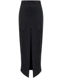 Tom Ford - Satin Skirt With Slit - Lyst