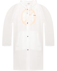 Vetements Raincoat With Logo - White