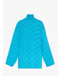 Balenciaga - Oversize Ribbed Turtleneck Sweater - Lyst