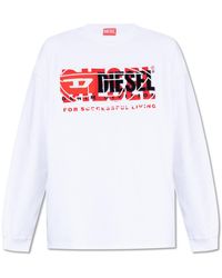 DIESEL - ‘S-Baxt-N1’ Sweatshirt With Logo - Lyst