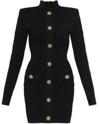 Balmain - Dress With Decorative Buttons - Lyst
