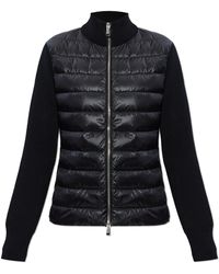 Moncler - Cardigan With Down Filling - Lyst
