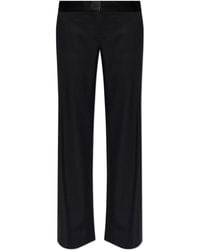 Victoria Beckham - Trousers With Wool Finish - Lyst