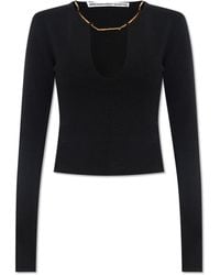 Alexander Wang - Sweater With Decorative Chain - Lyst