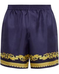Versace - Silk Shorts With Pattern - Lyst