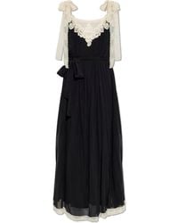 Zimmermann - Dress With Lace Inserts - Lyst