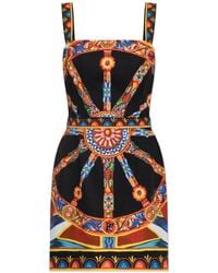 Dolce & Gabbana - Dress With 'Carretto' Print - Lyst