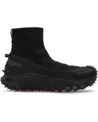 Moncler - Trailgrip Stretch-knit And Rubber High-top Sneakers - Lyst