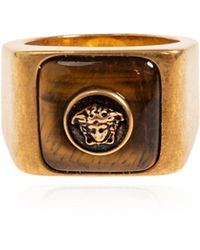 Versace - Signet Ring With Medusa Head - Lyst