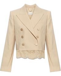 Zimmermann - Wool Blazer With Lace Trim - Lyst