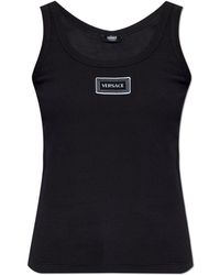 Versace - Ribbed Sleeveless Top - Lyst